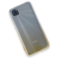 Newface Huawei Y5P Kılıf Lüx Çift Renkli Silikon - Sarı