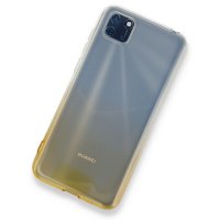 Newface Huawei Y5P Kılıf Lüx Çift Renkli Silikon - Sarı