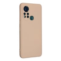 Newface İnfinix Hot 11s Kılıf Nano içi Kadife Silikon - Pudra