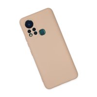 Newface İnfinix Hot 11s Kılıf Nano içi Kadife Silikon - Pudra