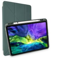 Newface iPad 10.2 (8.nesil) Kılıf Kalemlikli Hugo Tablet Kılıfı - Koyu Yeşil