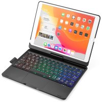 Newface iPad 10.2 (8.nesil) Kılıf Magic Dönen Klavyeli Tablet Kılıf - Siyah