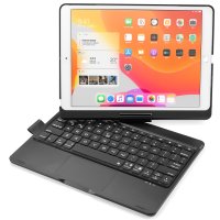 Newface iPad 10.2 (8.nesil) Kılıf Magic Dönen Klavyeli Tablet Kılıf - Siyah