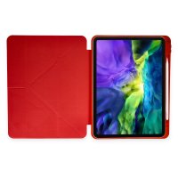 Newface iPad 2022 10.9 (10.nesil) Kılıf Kalemlikli Mars Tablet Kılıfı - Kırmızı