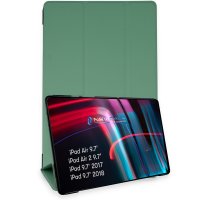 Newface iPad 9.7 (2018) Kılıf Tablet Smart Kılıf - Koyu Yeşil