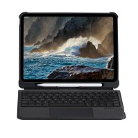 Newface iPad Pro 11 (2018) Kılıf İnter Ledli Klavyeli Tablet Kılıfı - Siyah