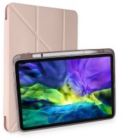 Newface iPad Pro 11 (2018) Kılıf Kalemlikli Hugo Tablet Kılıfı - Rose Gold