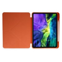 Newface iPad Pro 11 (2021) Kılıf Kalemlikli Mars Tablet Kılıfı - Turuncu