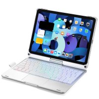 Newface iPad Pro 11 (2021) Kılıf Magic Dönen Klavyeli Tablet Kılıf - Gümüş