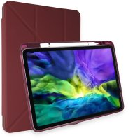 Newface iPad Pro 12.9 (2018) Kılıf Kalemlikli Hugo Tablet Kılıfı - Mor