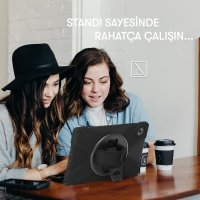 Newface iPad Pro 12.9 (2021) Kılıf Amazing Tablet Kapak - Kırmızı
