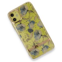 Newface iPhone 11 Kılıf Çiçekli Silikon - Lila