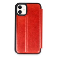 Newface iPhone 11 Kılıf Flip Cover - Kırmızı