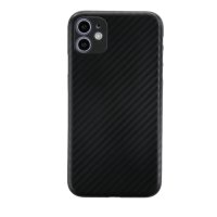 Newface iPhone 11 Kılıf Karbon PP Silikon - Siyah