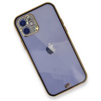 Newface iPhone 11 Kılıf Liva Taşlı Silikon - Siyah