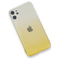 Newface iPhone 11 Kılıf Lüx Çift Renkli Silikon - Sarı