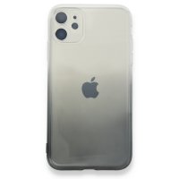 Newface iPhone 11 Kılıf Lüx Çift Renkli Silikon - Siyah