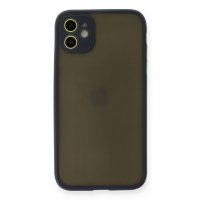 Newface iPhone 11 Kılıf Montreal Silikon Kapak - Lacivert