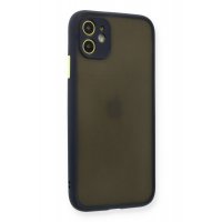 Newface iPhone 11 Kılıf Montreal Silikon Kapak - Lacivert