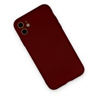 Newface iPhone 11 Kılıf Nano içi Kadife Silikon - Bordo