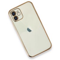 Newface iPhone 11 Kılıf Razer Lensli Silikon - Gold