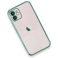 Newface iPhone 11 Kılıf Razer Lensli Silikon - Yeşil
