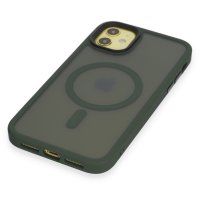 Newface iPhone 11 Kılıf Trex Magneticsafe Kapak - Koyu Yeşil