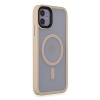 Newface iPhone 11 Kılıf Trex Magneticsafe Kapak - Pudra