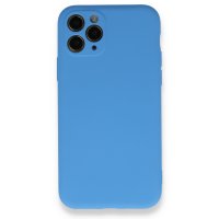 Newface iPhone 11 Pro Kılıf Nano içi Kadife Silikon - Mavi