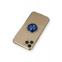 Newface iPhone 11 Pro Kılıf Gros Yüzüklü Silikon - Mavi