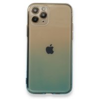 Newface iPhone 11 Pro Kılıf Lüx Çift Renkli Silikon - Mavi