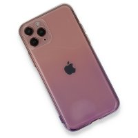 Newface iPhone 11 Pro Kılıf Lüx Çift Renkli Silikon - Pembe