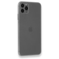 Newface iPhone 11 Pro Kılıf PP Ultra İnce Kapak - Gri