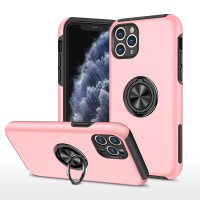 Newface iPhone 11 Pro Max Kılıf Elit Yüzüklü Kapak - Pembe