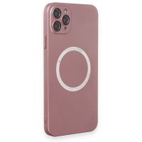 Newface iPhone 11 Pro Max Kılıf Jack Magneticsafe Lens Silikon - Rose Gold