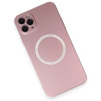 Newface iPhone 11 Pro Max Kılıf Jack Magneticsafe Lens Silikon - Rose Gold