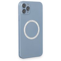 Newface iPhone 11 Pro Max Kılıf Jack Magneticsafe Lens Silikon - Sierra Blue