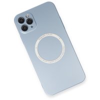 Newface iPhone 11 Pro Max Kılıf Jack Magneticsafe Lens Silikon - Sierra Blue