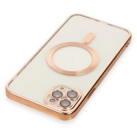 Newface iPhone 11 Pro Max Kılıf Kross Magneticsafe Kapak - Rose