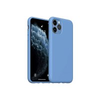 Newface iPhone 11 Pro Max Kılıf Nano içi Kadife Silikon - Mavi