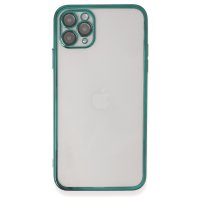 Newface iPhone 11 Pro Max Kılıf Razer Lensli Silikon - Yeşil