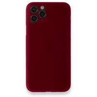 Newface iPhone 11 Pro Max Kılıf PP Ultra İnce Kapak - Bordo