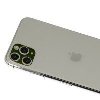 Newface iPhone 11 Pro Rainbow Kamera Lens Koruma Cam - Yeşil