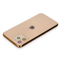 Newface iPhone 11 Pro Renkli Kamera Lens Koruma Cam - Turuncu-Kırmızı