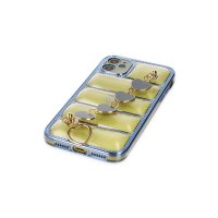 Newface iPhone 12 Kılıf Berlin Elcekli Silikon - Mavi