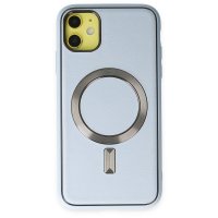 Newface iPhone 12 Kılıf Coco Deri Magneticsafe Silikon - Sierra Blue