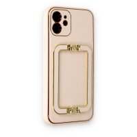Newface iPhone 12 Kılıf Coco Elit Kapak - Gold
