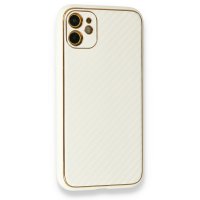 Newface iPhone 12 Kılıf Coco Karbon Silikon - Beyaz