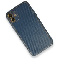 Newface iPhone 12 Kılıf Coco Karbon Silikon - Mavi
