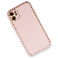 Newface iPhone 12 Kılıf Coco Karbon Silikon - Pembe